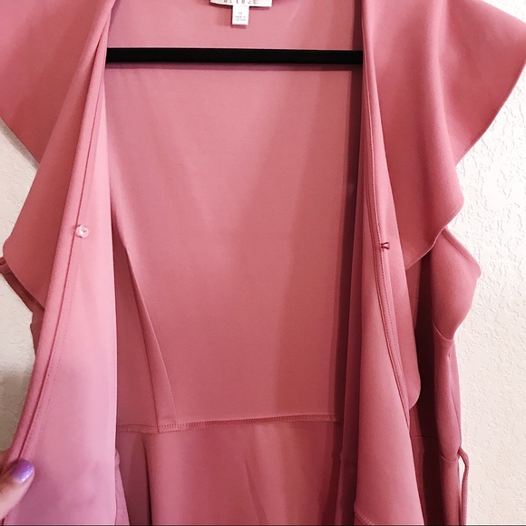 Spense Blush Pink True Wrap Dress SZ 14 EUC - Picture 11 of 14